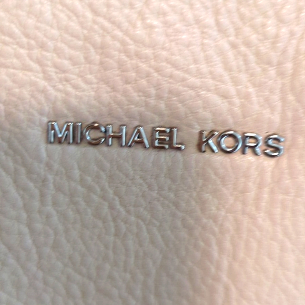 MICHAEL Kors Pebbled Leather Satchel Handbag Ballet - Picture 13 of 16